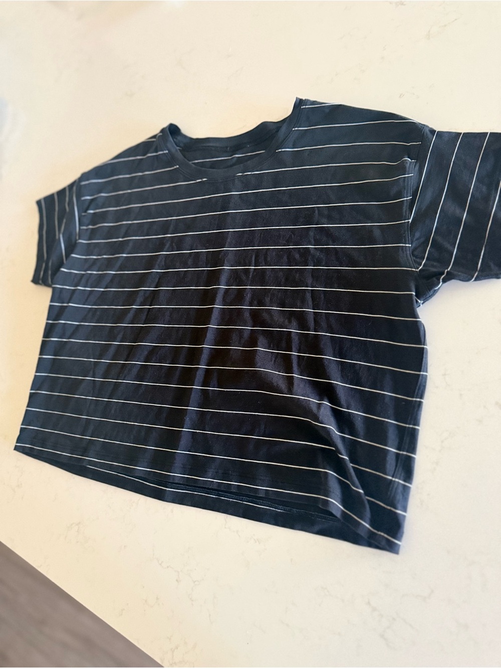 Lululemon Black & White Striped Flow Top / T-shirt